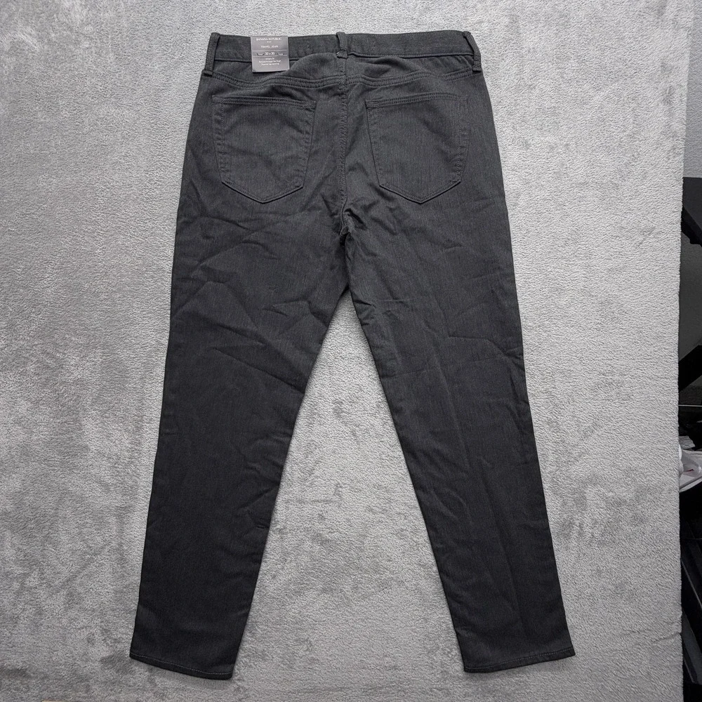 Banana Republic Travel Jean Jeans Mens Measured 34x30 Charcoal Tapered Athletic